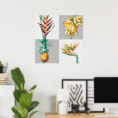 ヴィンテージ植物イラストレーション ポスター (ホームオフィス)