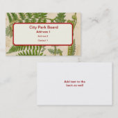 ヴィンテージ植物イラストレーション 名刺 (正面/裏面)