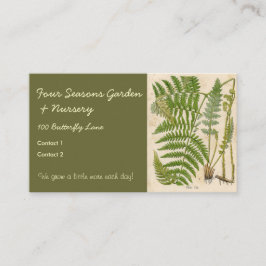 ヴィンテージ植物イラストレーション 名刺