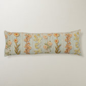 ヴィンテージ植物イラスト木材パネル ボディピロー (裏面)