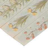 ヴィンテージ植物イラスト 素朴 ショートテーブルランナー (コーナー)