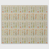 ヴィンテージ植物イラスト 素朴 ラッピングペーパー (フラット)