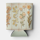 ヴィンテージ植物イラスト 素朴 缶クーラー (正面)