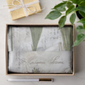 ヴィンテージ植物コラージュティッシュペーパー 薄葉紙 (ギフト)