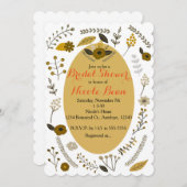 ヴィンテージ植物フローラブライダルシャワー招待状 招待状 (正面/裏面)