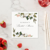 ヴィンテージ植物フローラブライダルシャワー スタンダードカクテルナプキン (インサイチュ)