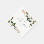 ヴィンテージ植物フローラブライダルシャワー スタンダードカクテルナプキン (角)