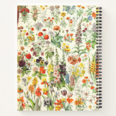 ヴィンテージ植物フローラプリント ノートブック (裏面)