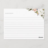 ヴィンテージ植物フローラレシピカード ポストカード (裏面)