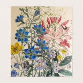 ヴィンテージ植物フローラ 名刺 (外部フラット)