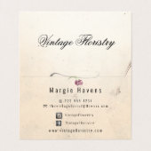 ヴィンテージ植物フローラ 名刺 (内部フラット)
