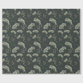 ヴィンテージ植物プリント包装紙 ラッピングペーパー (フラット)