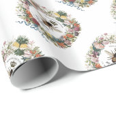 ヴィンテージ植物モダン女王蜂 ラッピングペーパー (ロールコーナー)