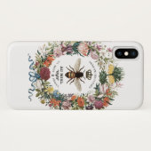 ヴィンテージ植物モダン女王蜂 Case-Mate iPhoneケース (裏面(横))