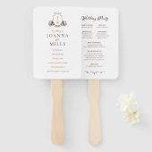 ヴィンテージ植物モノグラムプログラムハンドファン ハンドファン (正面&裏面)