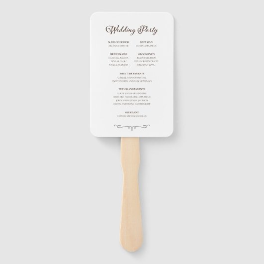 ヴィンテージ植物モノグラムプログラムハンドファン ハンドファン (裏面)