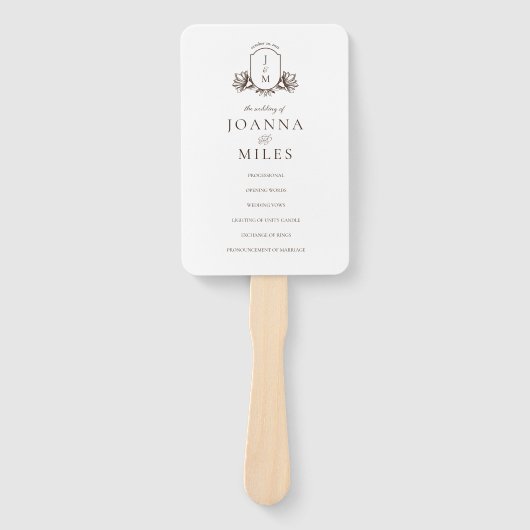 ヴィンテージ植物モノグラムプログラムハンドファン ハンドファン (正面)