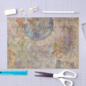 ヴィンテージ植物レトロビクトリアン老化ティッシュペーパー 薄葉紙 (クラフト)