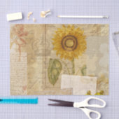 ヴィンテージ植物レトロビクトリアン老化ティッシュペーパー 薄葉紙 (クラフト)