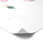 ヴィンテージ植物共通ピンク花ポスター ポスター (角)