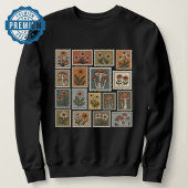 ヴィンテージ植物印(花ときのこ)