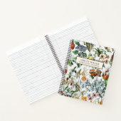 ヴィンテージ植物名パーソナライズされた称 ノートブック (内部)