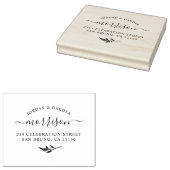 ヴィンテージ植物名前をカスタムすると差出人住所 ラバースタンプ (押印)