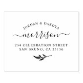 ヴィンテージ植物名前をカスタムすると差出人住所 ラバースタンプ (インプリント)