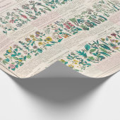 ヴィンテージ植物図：植物の分類 ラッピングペーパー (角)