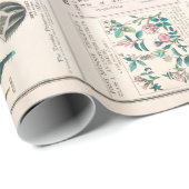 ヴィンテージ植物図：植物の分類 ラッピングペーパー (ロールコーナー)