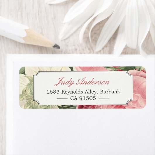 ヴィンテージ植物園の花エレガント教室 ラベル (インサイチュ)