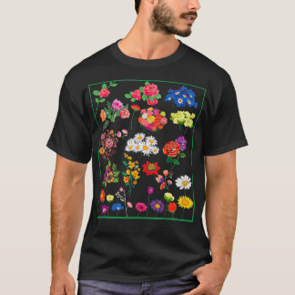 ヴィンテージ植物園イラストレーション図工場 Tシャツ