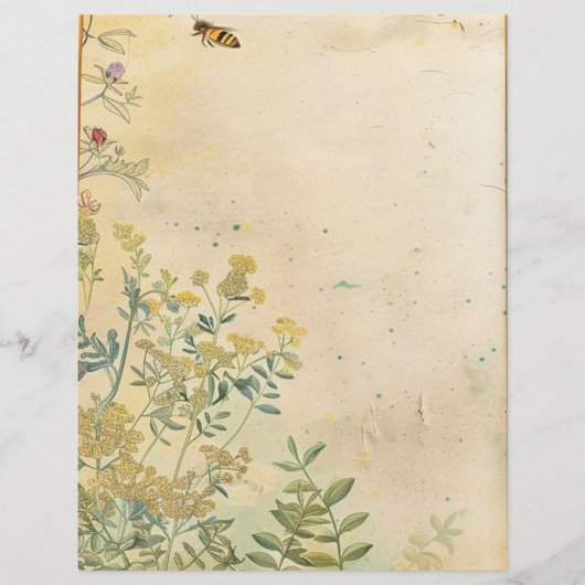 ヴィンテージ植物園スクラップブック紙 (正面)
