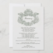 ヴィンテージ植物園パーティー結婚の旅程 (裏面)