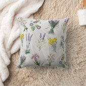 ヴィンテージ植物園プリントガーデンノスタルジア クッション (ブランケット)