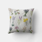 ヴィンテージ植物園プリントガーデンノスタルジア クッション (裏面)