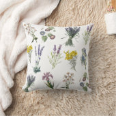 ヴィンテージ植物園プリントガーデンノスタルジア クッション (ブランケット)