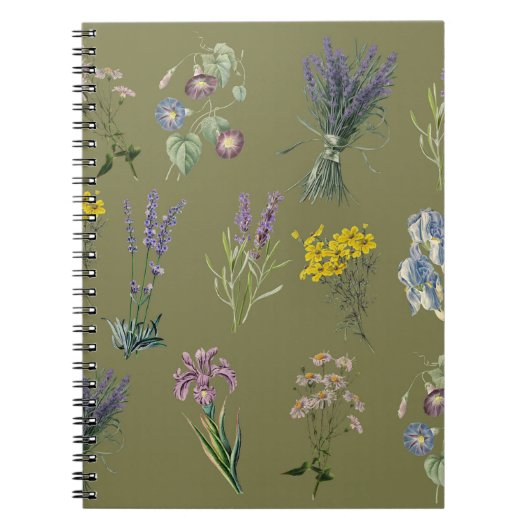 ヴィンテージ植物園プリントガーデンノスタルジア ノートブック (正面)