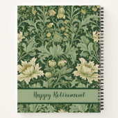 ヴィンテージ植物園マムグリーン向け ノートブック (裏面)