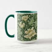 ヴィンテージ植物園マムグリーン向け マグカップ (左)