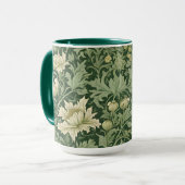 ヴィンテージ植物園マムグリーン向け マグカップ (正面左)