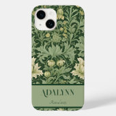 ヴィンテージ植物園マムグリーン向け Case-Mate iPhoneケース (裏面)