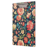 ヴィンテージ植物園花の模様 – 青 クリップボード (左)