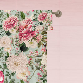 ヴィンテージ植物園花パターンスバストーウ バスタオルセット