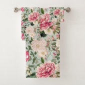 ヴィンテージ植物園花パターンスバストーウ バスタオルセット (インサイチュ)