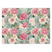 ヴィンテージ植物園花パターン テーブルクロス (正面(横))