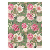 ヴィンテージ植物園花パターン テーブルクロス (正面)