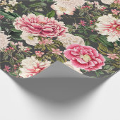 ヴィンテージ植物園花パターン ラッピングペーパー (角)