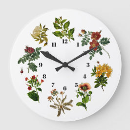 ヴィンテージ植物園 ラージ壁時計