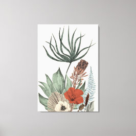 ヴィンテージ植物園 – ワイルドフラワー&プロテアイル キャンバスプリント